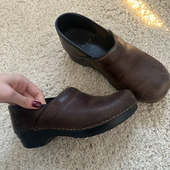 Brown Dansko Slip-on Clogs - Picture 2 of 3